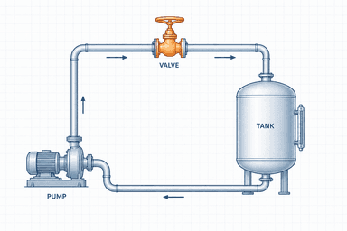Piping / flow concept concept diagram